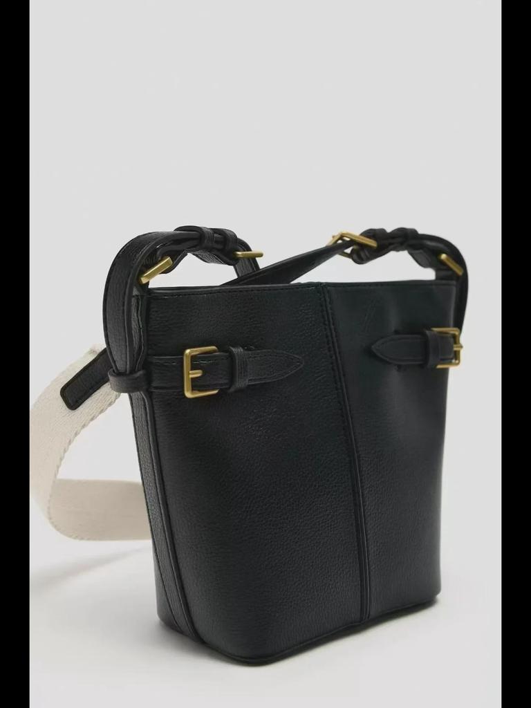 Новое поступление, женская модная сумка-ведро через плечо с пряжкой-булавкой и ленточным плечевым ремнем