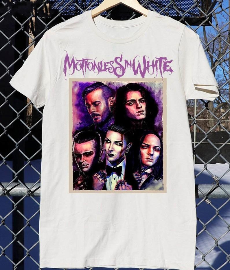 Vtg Motionless In White Band Tour Concert Cotton White S-5XL Unisex Shirt EN369