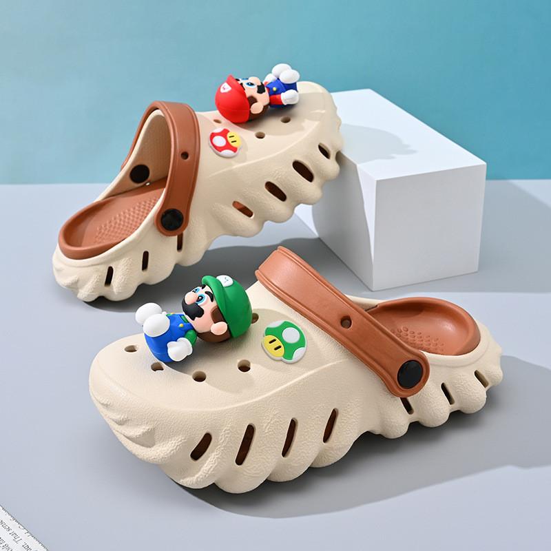 Mario Детские удобные дышащие клоги Летние слипоны для мальчиков и девочек