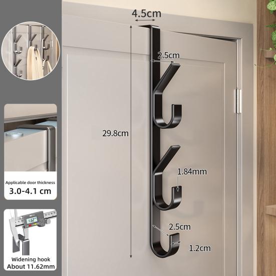 Door Hook Metal Coat Rack Strong Load-bearing Space Saving Simple Installation Hats Bags Organizer Towel Clothes Hanger