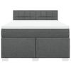 Maison Exclusive - Sommier à lattes de lit avec matelas Gris foncé 160x200cm Tissu