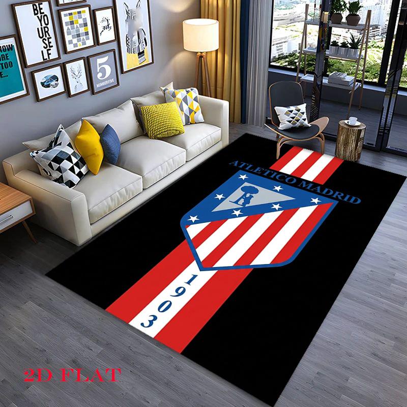 Atletico Madrid Vintage Football Crest Carpet Suitable For All Seasons Doormat Gift Doormat Dormitory Decoration