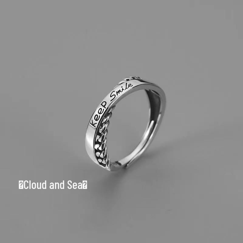 Men's Adjustable Retro Hip-Hop Index Finger Ring - Open, All-Match Single Trend Ring