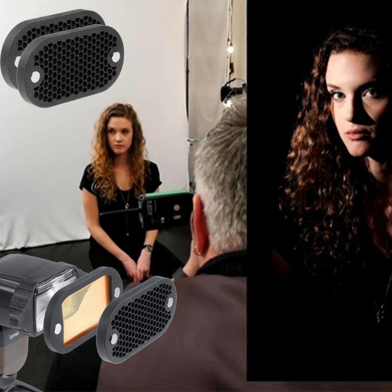 Универсальная сотовая решетка для внешней вспышки камеры Speedlite, черный, аксессуары для фотостудии