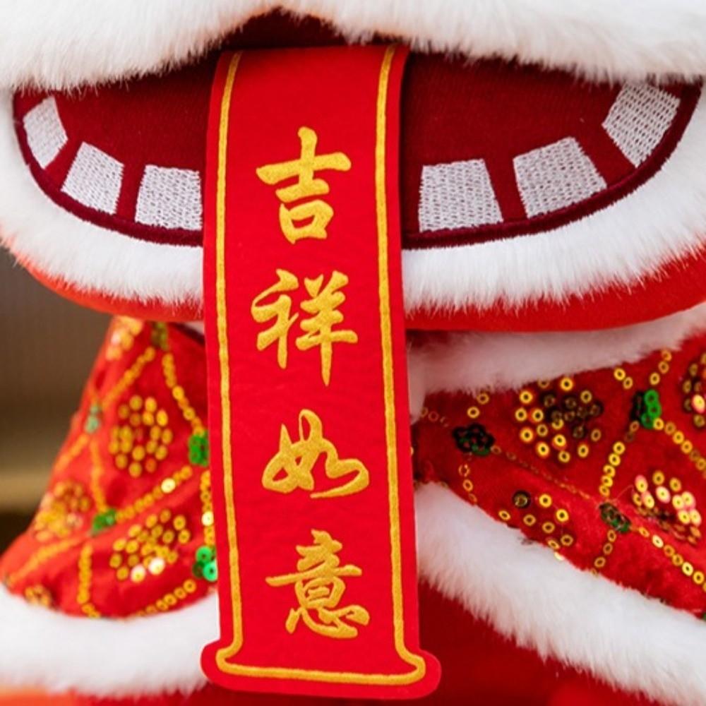 Colorful Sequined Lion Dance Plush Doll Lion Dance Chinese New Year Gift  Birthday Gift