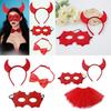 Аксессуары для костюма принцессы Анны на Хэллоуин с пластиковым ободком с рожками дьявола для косплей-вечеринки