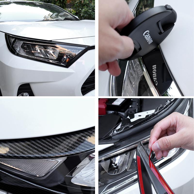 For Toyota RAV4 XA50 2024 2025 Hybrid Car Front Headlight Eyebrows Trim Sticker Lamp Eyelid Lid Cover