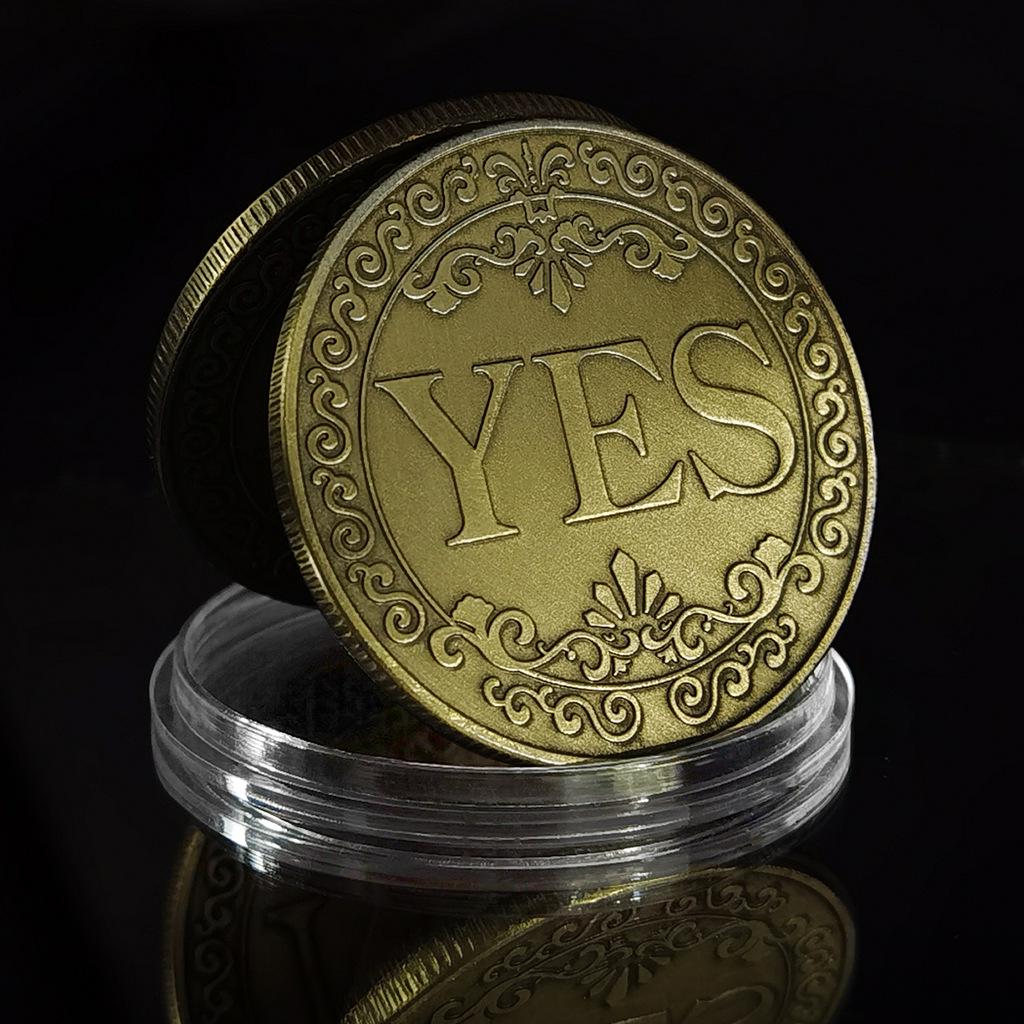 Gold-Plated YES/NO Decision & Wishing Bronze Retro Commemorative Coin - Magic Entertainment Gift