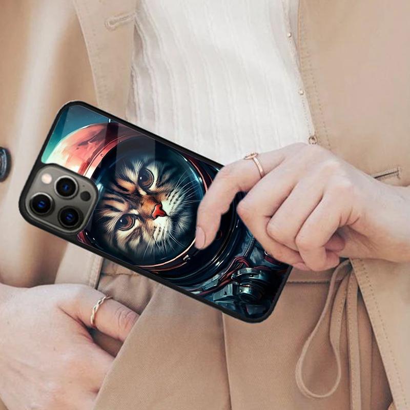 Космический Кот Приключения Магнитный Чехол для Телефона ДЛЯ APPLE iPhone 17 Air 16 14 13 12 Pro Max 15 Plus Беспроводная Зарядка MagSafe Чехол