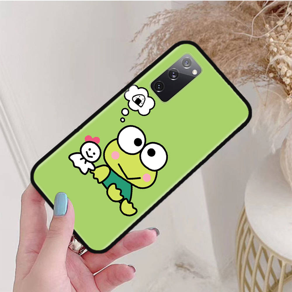 Black Case for iPhone 16 15 Plus 14 13 12 11 Pro 8 6 SE XR XS Max P30 Nova 5T Y5P Y6 Y7 Y8P Y9 Realme C30 C33 C31 L-23 Frog Keroppi