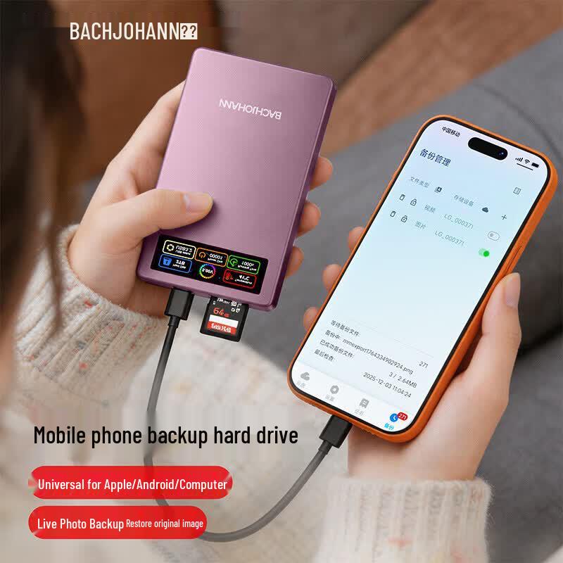 Bach John Triple-Protection Encrypted Portable Hard Drive HD01 Series