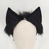 Обруч для волос с плюшевыми кошачьими ушками, эластичный головной убор, искусственные уши животных ручной работы, металлическая оправа, гибкая повязка на голову, аксессуары для фотосъемки на Хэллоуин