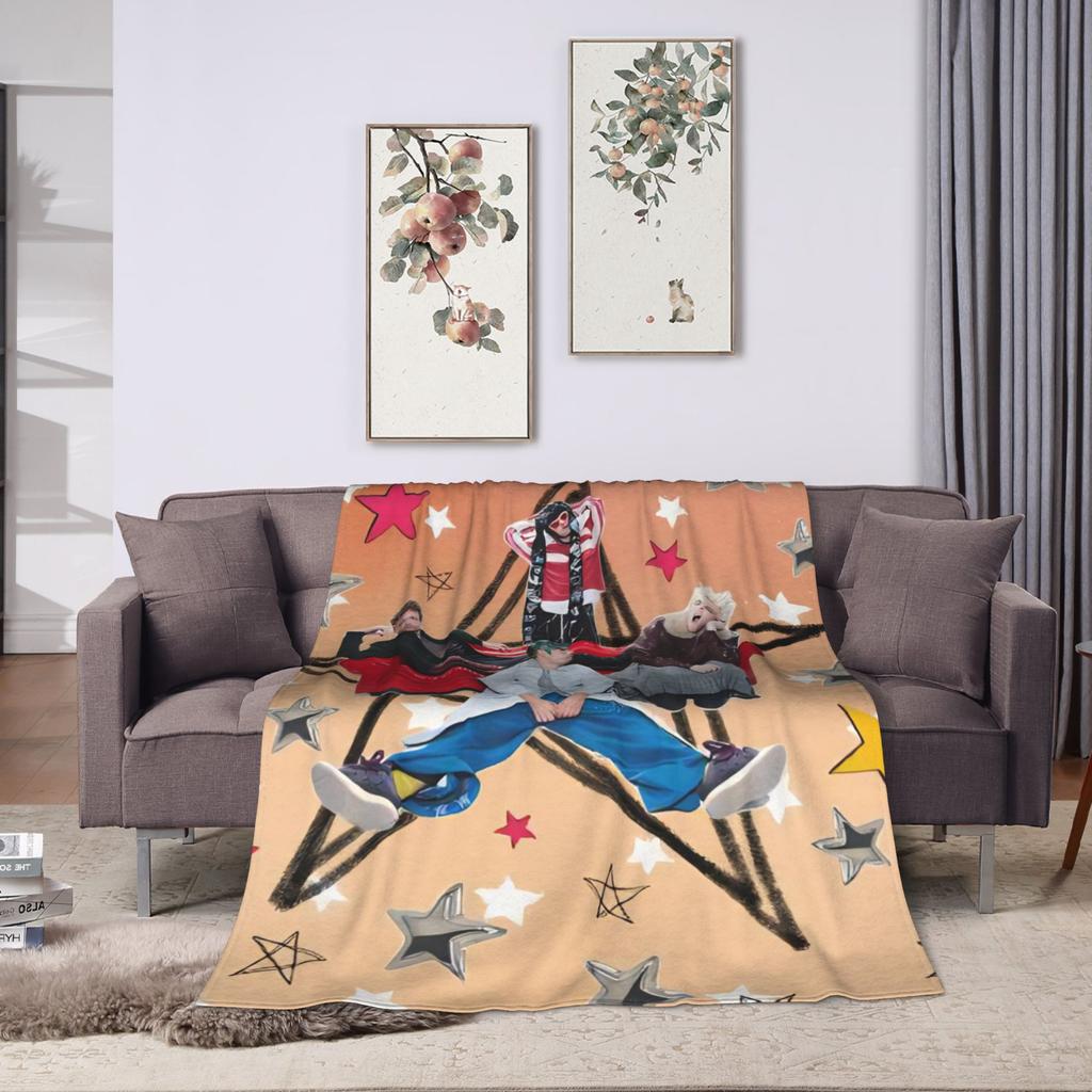 Michael Clifford 5 Second Blanket Travel Office Flannel Throw Blanket For Outdoor Soft Warm Custom Quality Bedspread