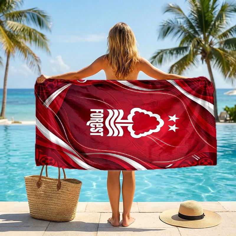 Nottingham Forest Football Beach Towel Soft Microfiber Summer Towel Quick Dry Absorbent Towel for Beach Swimming Pool Travel