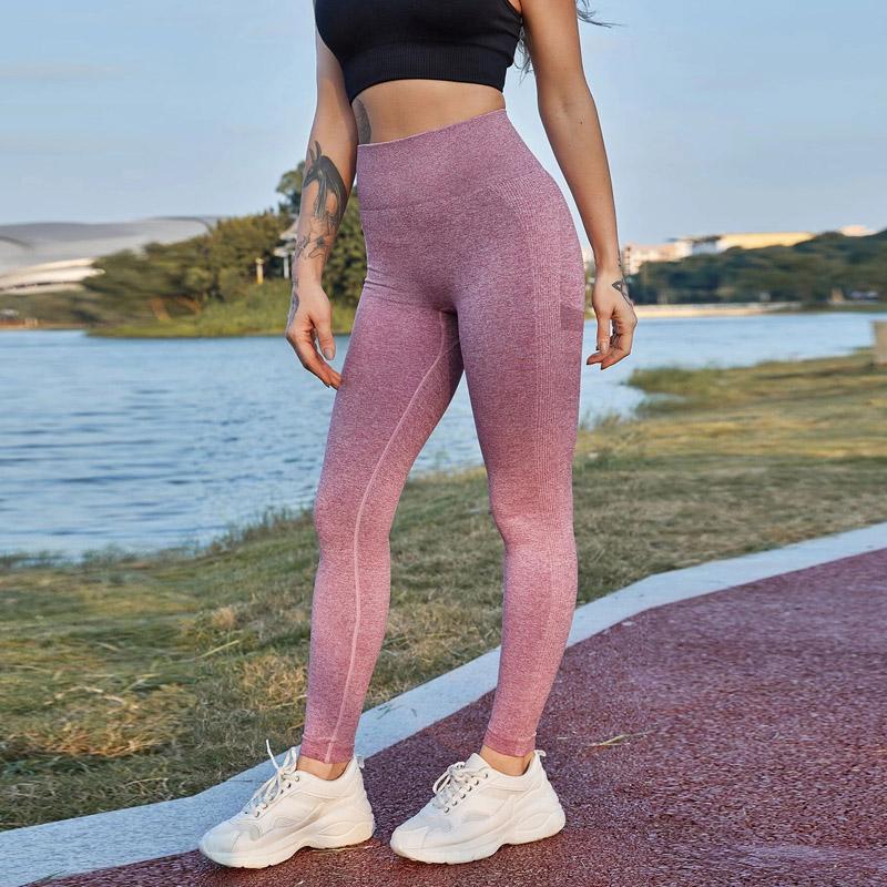 Женские бесшовные леггинсы с эффектом пуш-ап, брюки для фитнеса, йоги, брюки для фитнеса с высокой талией
