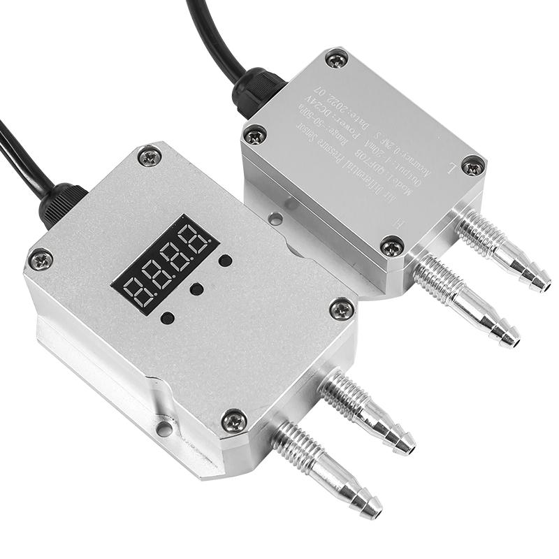 Differential Pressure Transmitter 4-20MA 0-10V 0-5V RS485 Differential Pressure Sensor 0-50pa 0-100pa Wind Air Pressure Sensor