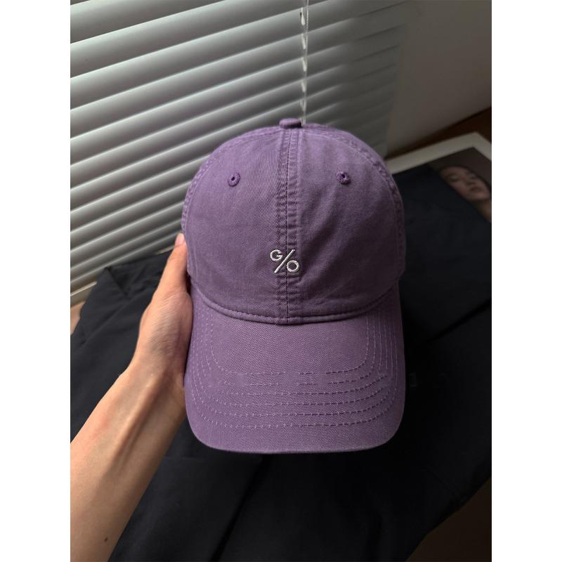 Embroidered Large Head Circumference Showing Face Small Baseball Hat for Women American Retro Couple Soft Top Baseball Cap