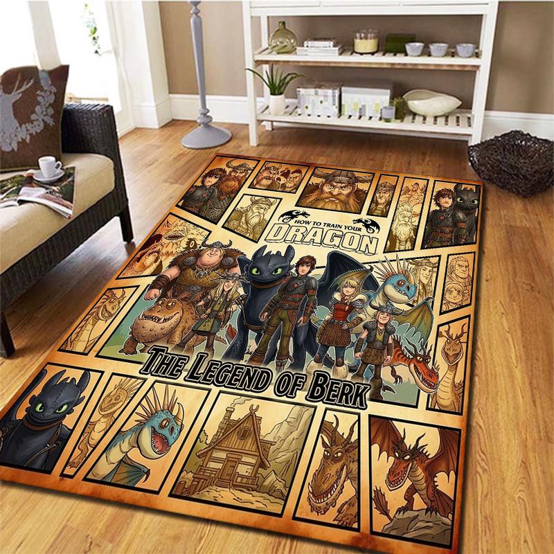 How Train Dragon Carpet Rug For Living Room Bedroom Home Sofa Decoration Kids Play Nonslip Floor Mat