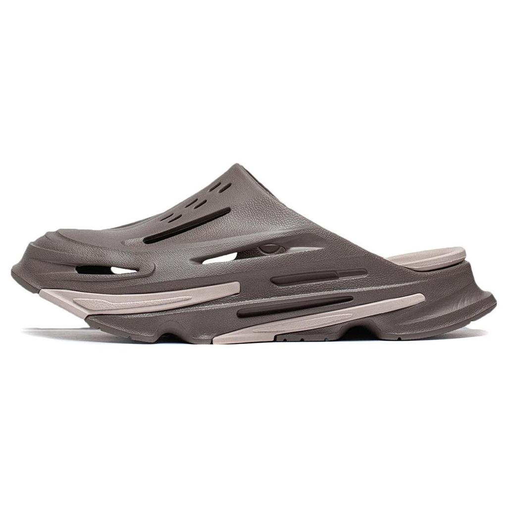 Li Ning CF Trail Series Slippers Comfortable Trendy Non-Slip Durable Breathable Lightweight Sports Slides Unisex Slippers Mushroom-Brown AGLT077-5