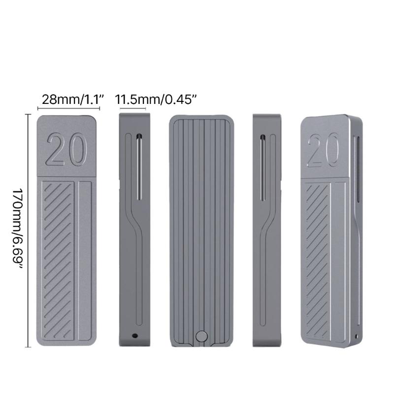 Корпус TypeC USB3.2 из алюминиевого сплава M.2 NVMe SSD с поддержкой жесткого диска M.2 NVMe, металлический корпус для ноутбука