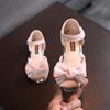 Girls Rhinestone Flower Shoes Low Heel Flower Wedding Party Dress Pump Shoes Princess Shoes For Kids Toddler