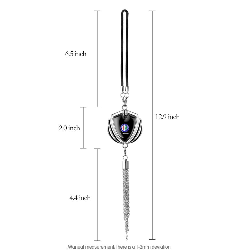 YYCE3 1pc New Car Rear View Mirror Pendant Ornament Business Gifts Auto Accessories Decoration For Alfa Romeo Sportiva Giulia 159 156