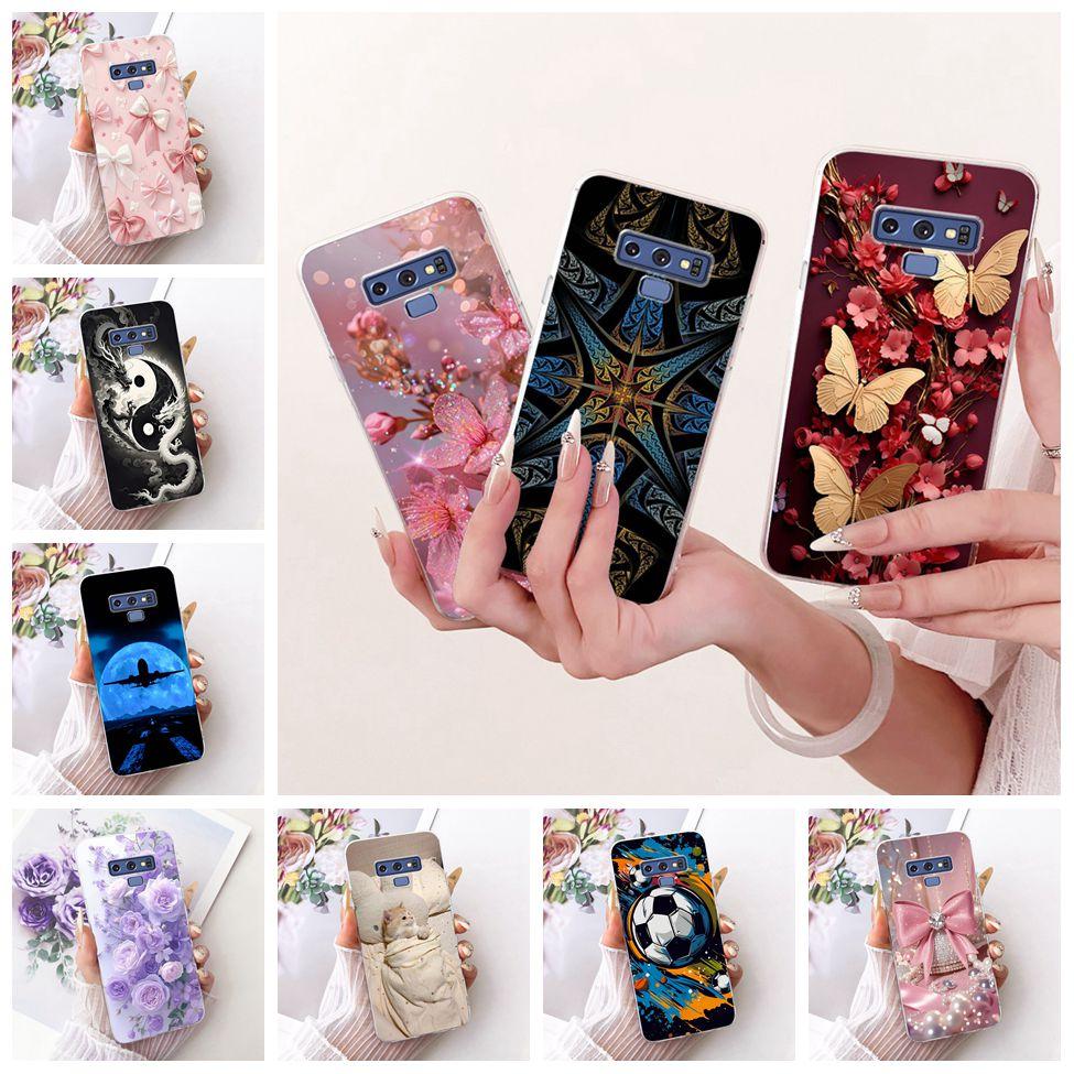Transparent Cover For Samsung Note9 Case Cute Fashion Butterfly Funny Painted Casing For Samsung Galaxy Note9 SM-N960F SM-N9600