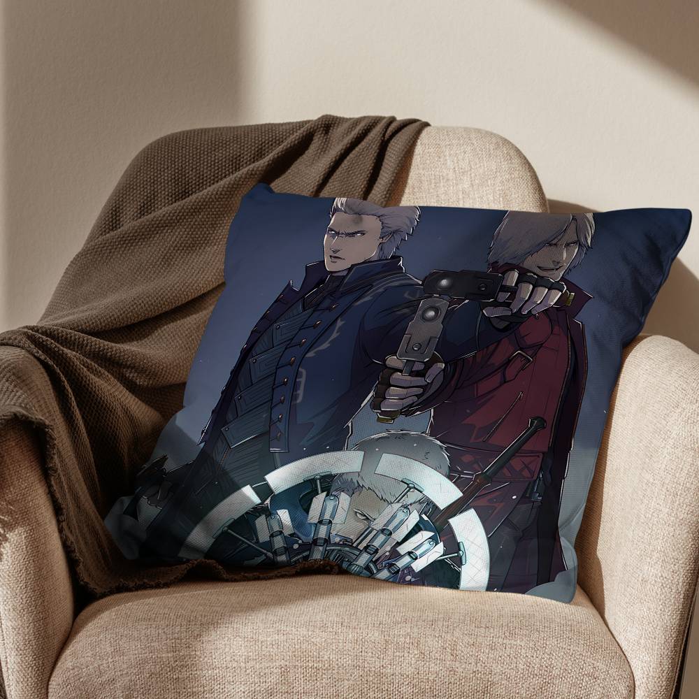 Крутая наволочка для подушки Devil May Cry (DMC) Подходит для дивана, машины, спальни, офиса Декоративная наволочка