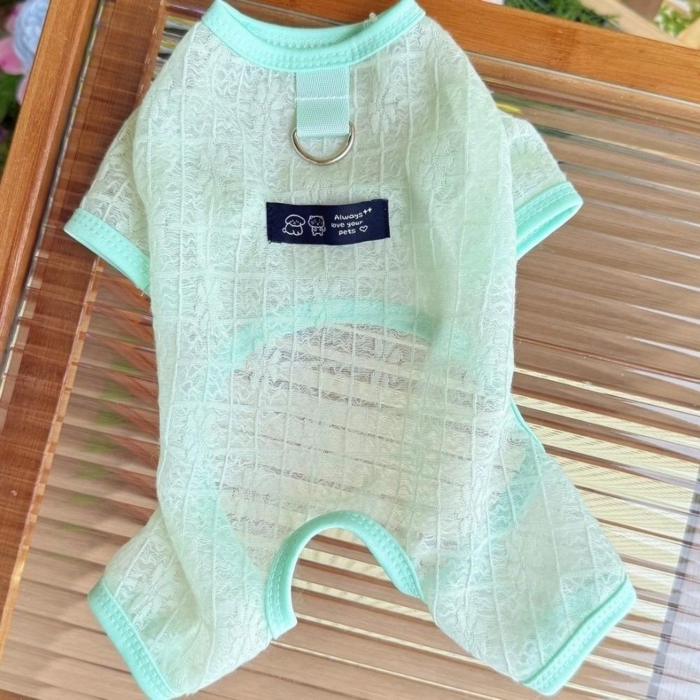 Hollow Mesh Dog Clothes Breathable Dog Outfit Pet Four-legged Wear Indoor Outdoor Use