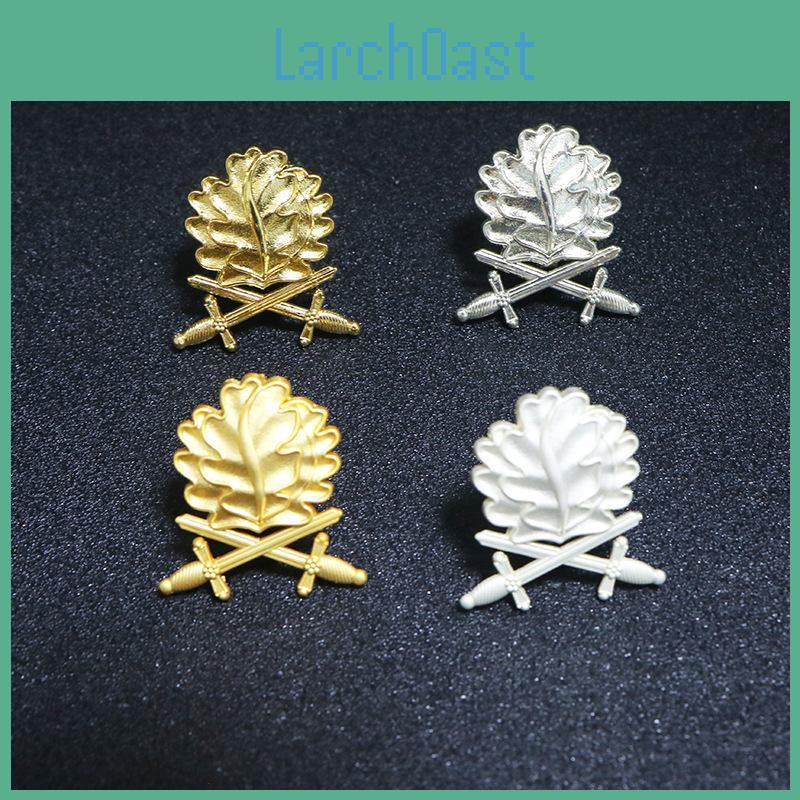 Knight Sword Medal Double Leaf Medal Accessories Edelweiss Badge Iron Cross Brooch Decorations Award Medals Collectible Insignia
