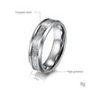 Oakky 6mm unisex Tungsten Steel Inner Arc Chamfered Edge Carbon Fiber Meteorite Inlaid Wedding ring statement promise comfort fit silver size 21
