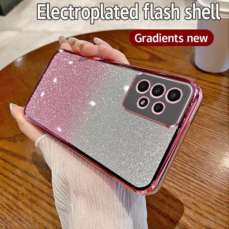 Для Samsung Galaxy A73 5G чехол Samsung SM-A736B, SM-A736B чехол для телефона блестящий блестящий силиконовый объектив камеры мягкая задняя крышка