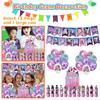 Birthday Theme Party Decoration Banner Pull Flag Cake Flag Balloon- Set