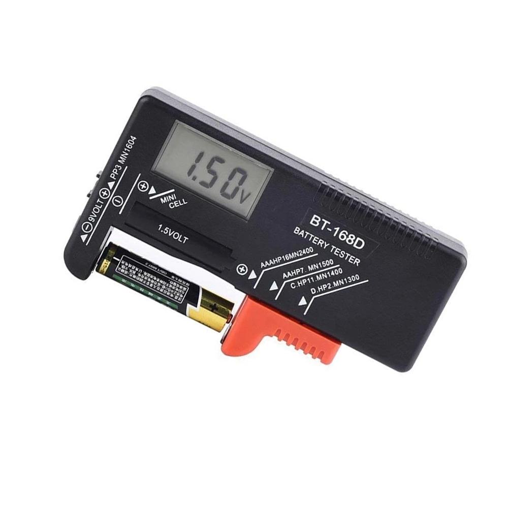 BT-168 Тестер емкости батарей AA/AAA/C/D/9V/1.5V Универсальный индикатор проверки батареек-таблеток Тестер напряжения