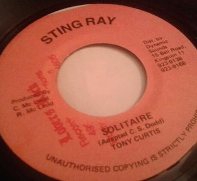 7-дюймовая пластинка TONY CURTIS - Solitaire none Sting Ray Jamaica Reggae, Ska & Dub Б/у