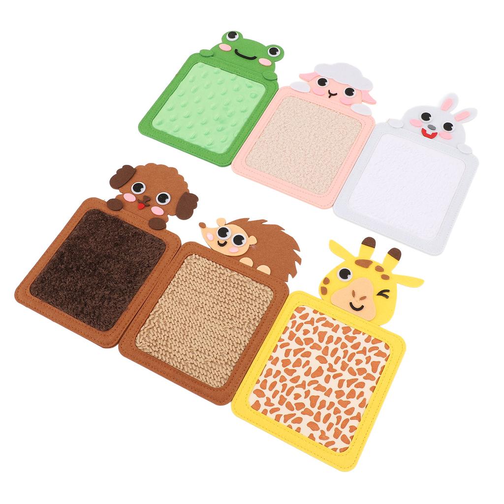 6 шт. сенсорных ковриков для детей-аутистов, текстурированные игровые обучающие игрушки, милые животные, сенсорные плитки f