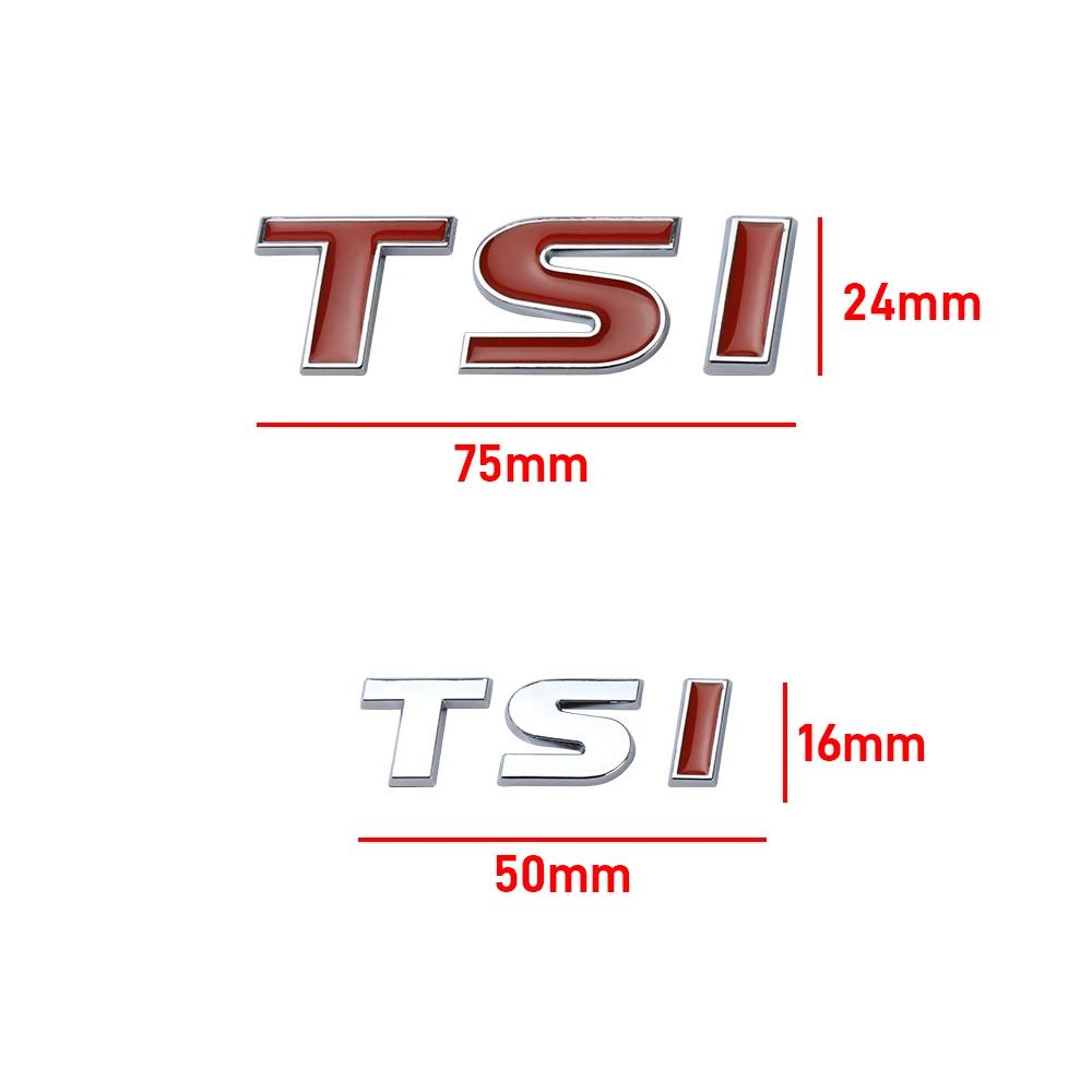 1pc TSI Letter Emblem ABS 3D Car Rear Trunk Sticker for Volkswagen TIGUAN TSI Golf 7 5 8 6 Passat B6 Rline Auto Styling Decal