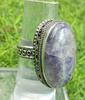 Iolite Quartz Gemstone 925 Sterling Silver Plated Antique Vintage Ring US SZ 7 Jewelry AVRF49