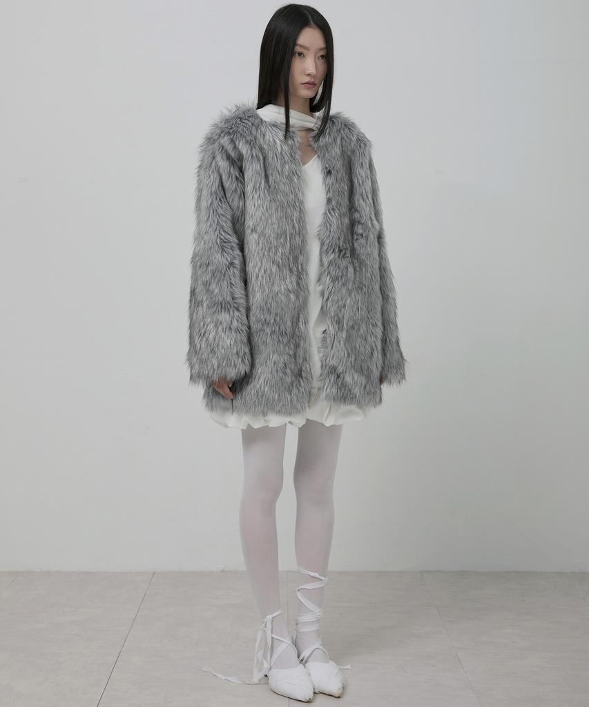 Flareup Fur Jacket (Fl-046_Gray)