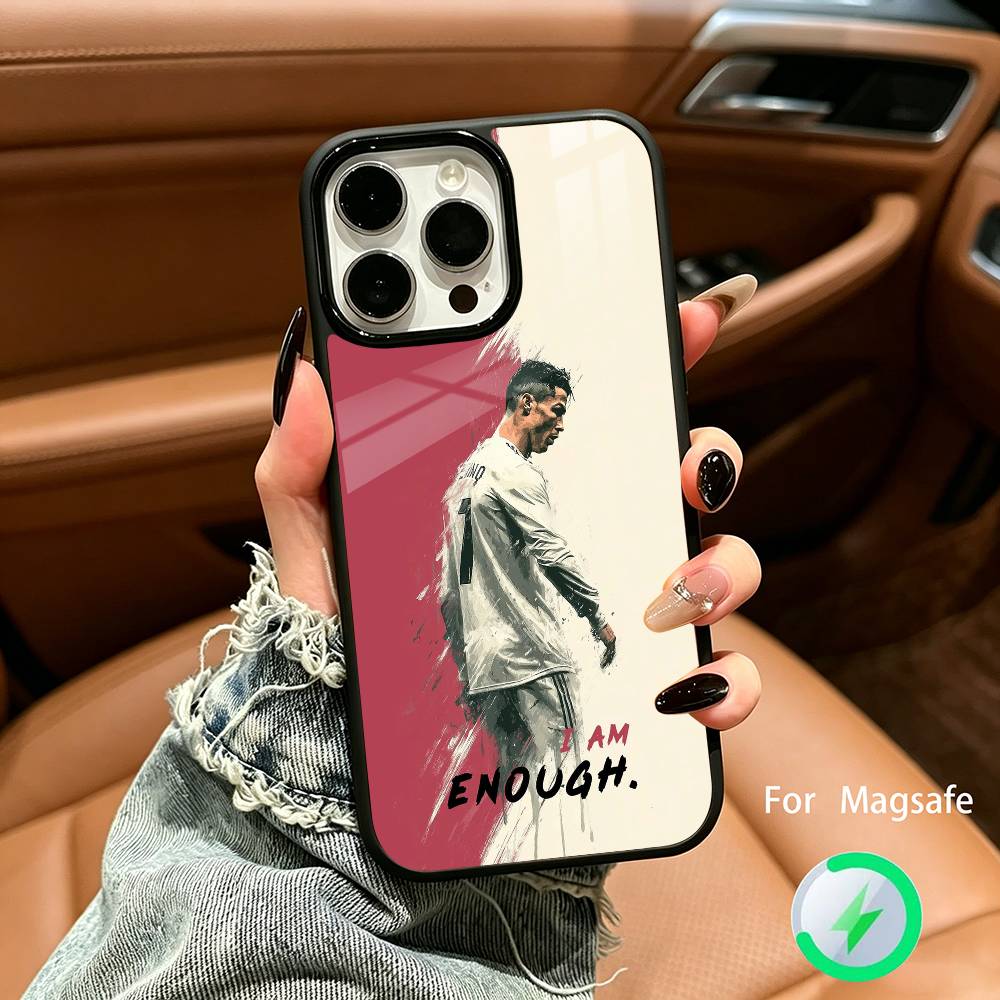 Футбольный чехол для телефона с изображением Роналду №7 Для IPhone17 16 15 14 13 12 11 Pro Max 16/15/14Plus Обложка для беспроводной зарядки Funda