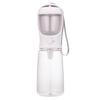 Ideamall Dog Water Fountain, Walking Bottle, Water Bottle with Treat Container, 550ml (White, 550ml)