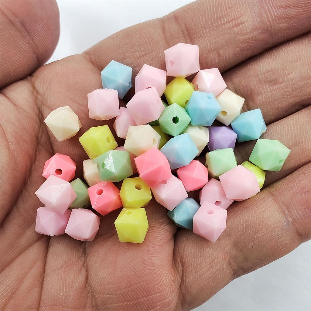 200 шт., фурнитура для ювелирных изделий, ожерелье, браслет, изготовление цветочных геометрических бусин с отверстием, аксессуары для самостоятельного изготовления, смешанные яркие цвета, свободные бусины для изготовления