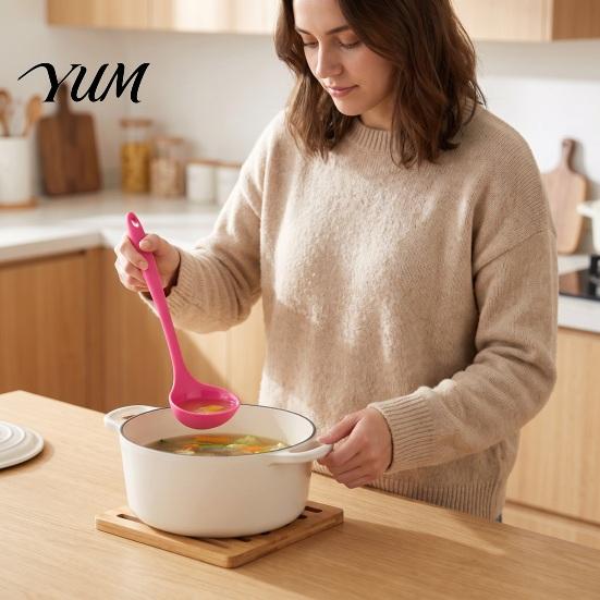 Heat Resistant Silicone Turner Pink Kitchen Utensil, Food Grade Cooking Tool, Non-stick Non Stick Pot Spatula Cookware, Ergonomic Handle Kitchenware