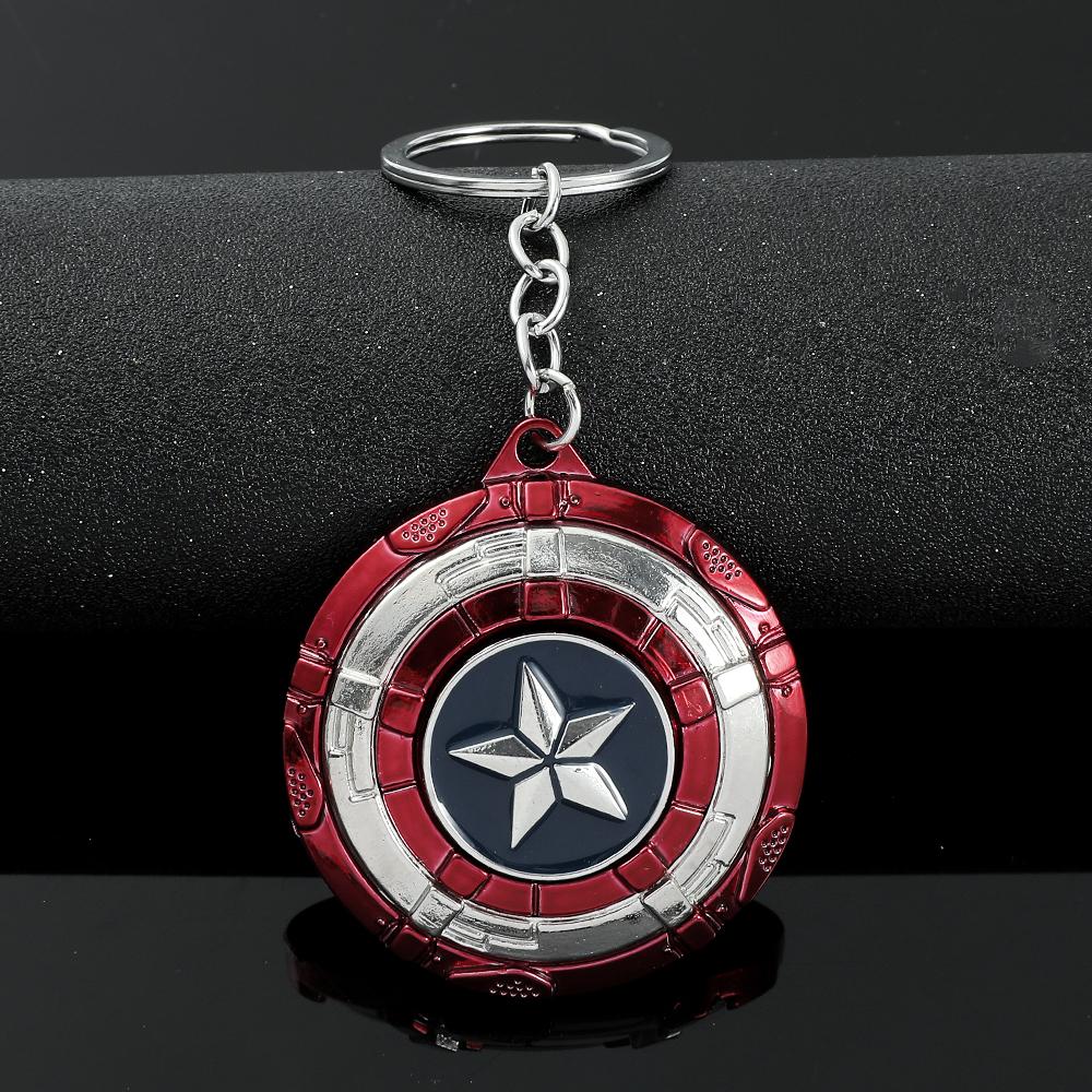 Superhero Metal Keychain Bag Avengers Pendant Thor Hammer Deadpool Spiderman Iron Man Captain America Keyrings for Carry Mini Lightweight Portable