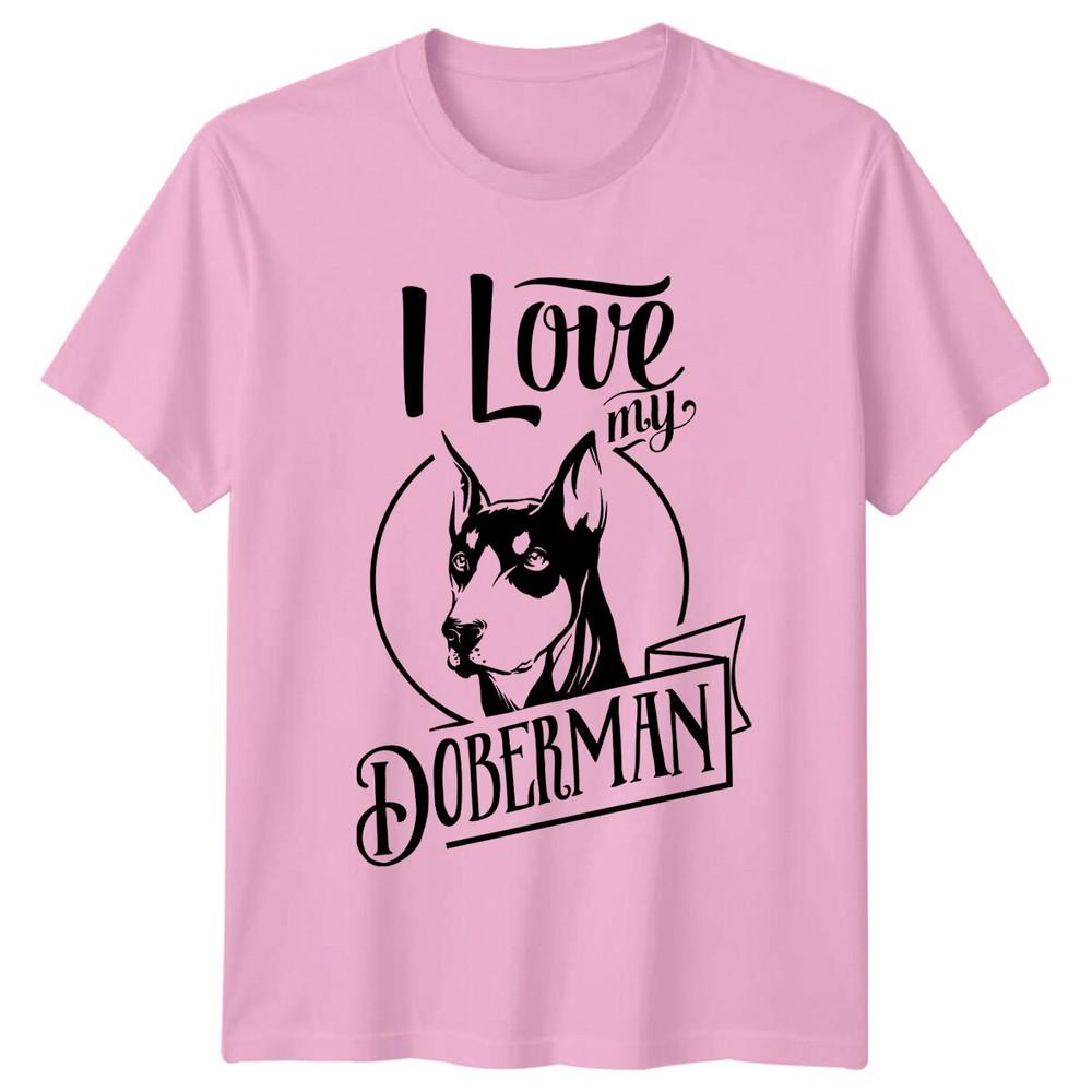 I Love My DoberUnisex Dog Graphic TShirt Cute Dog Breed Tee