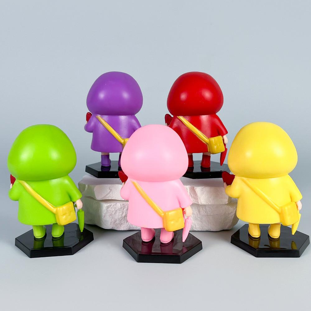 Крошка Шин-чан Дождевик с сердцем ПВХ Коллекционные фигурки В непрозрачной упаковке Для поклонников аниме