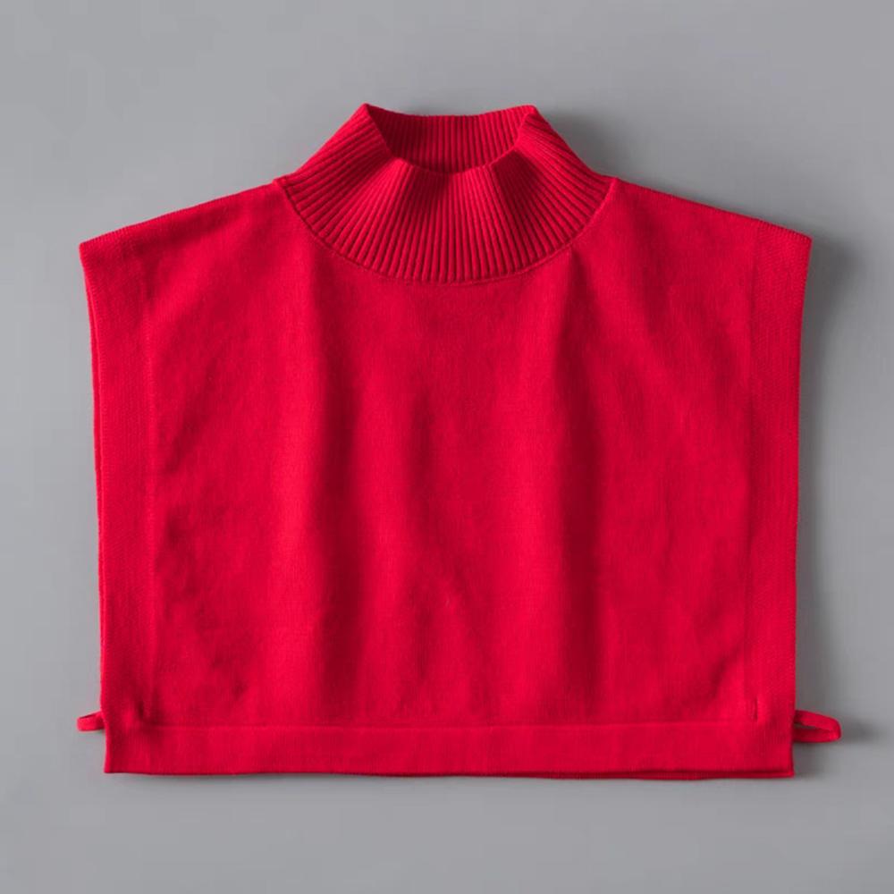 Winter Knitted Fake Collar Detachable Turtleneck Collar for Women Sweater Coat Neck Scarf Warm Woolen Windproof False Collars
