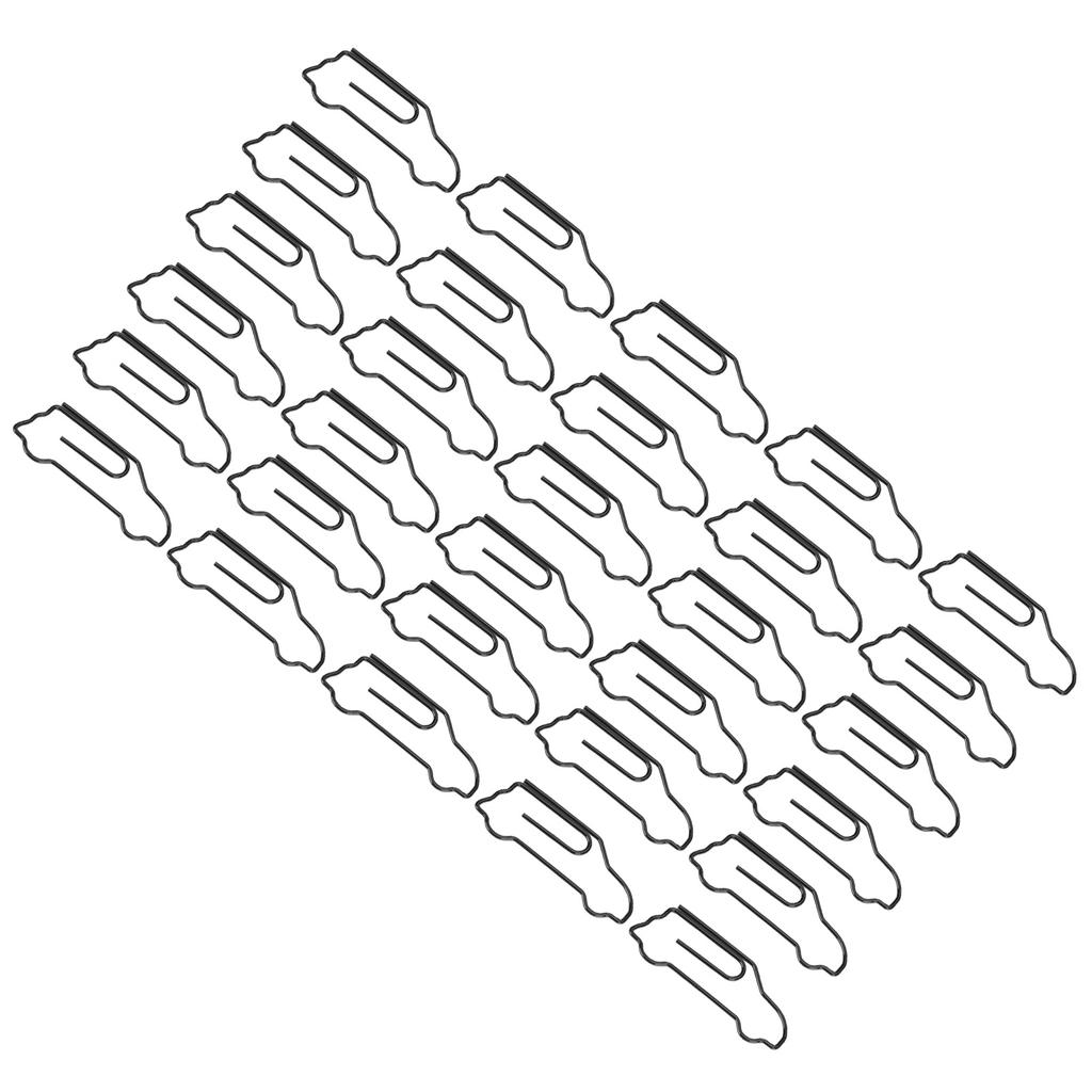 30 шт. ассорти из скрепок в форме автомобиля, принадлежности для творчества, моделирования металла, украшения, черный цвет