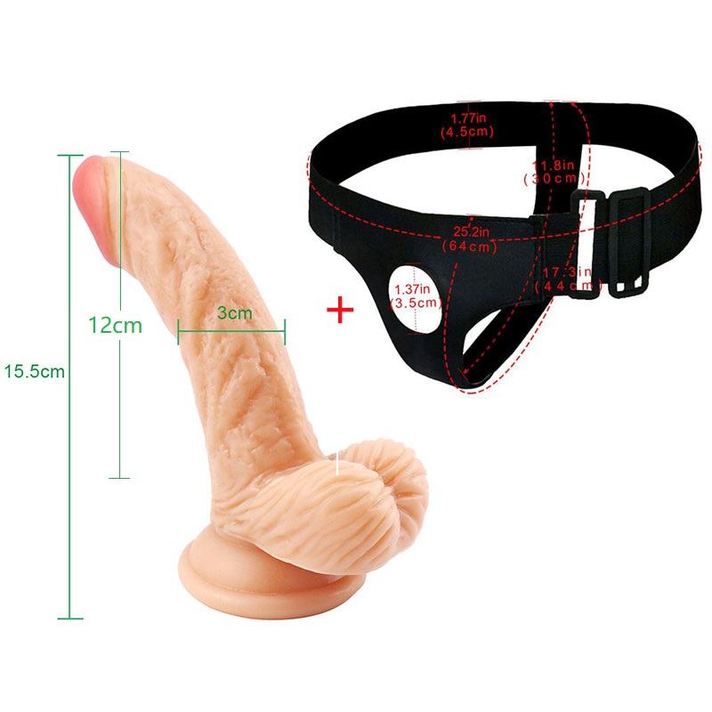 MoDi Men Strap On Dildo Panties Wearable Massager Penis Penetration For Couples Dildos Lesbian Women