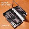 5-Piece Portable Eyeshadow Brush Set With Mirror Compact Beginners Travel Makeup Tools